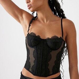 Urban Outfitters Black Lace Corset